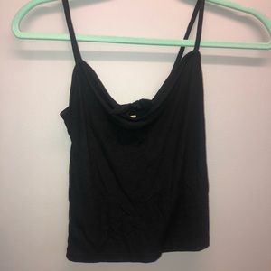 Hollister black cropped tank top